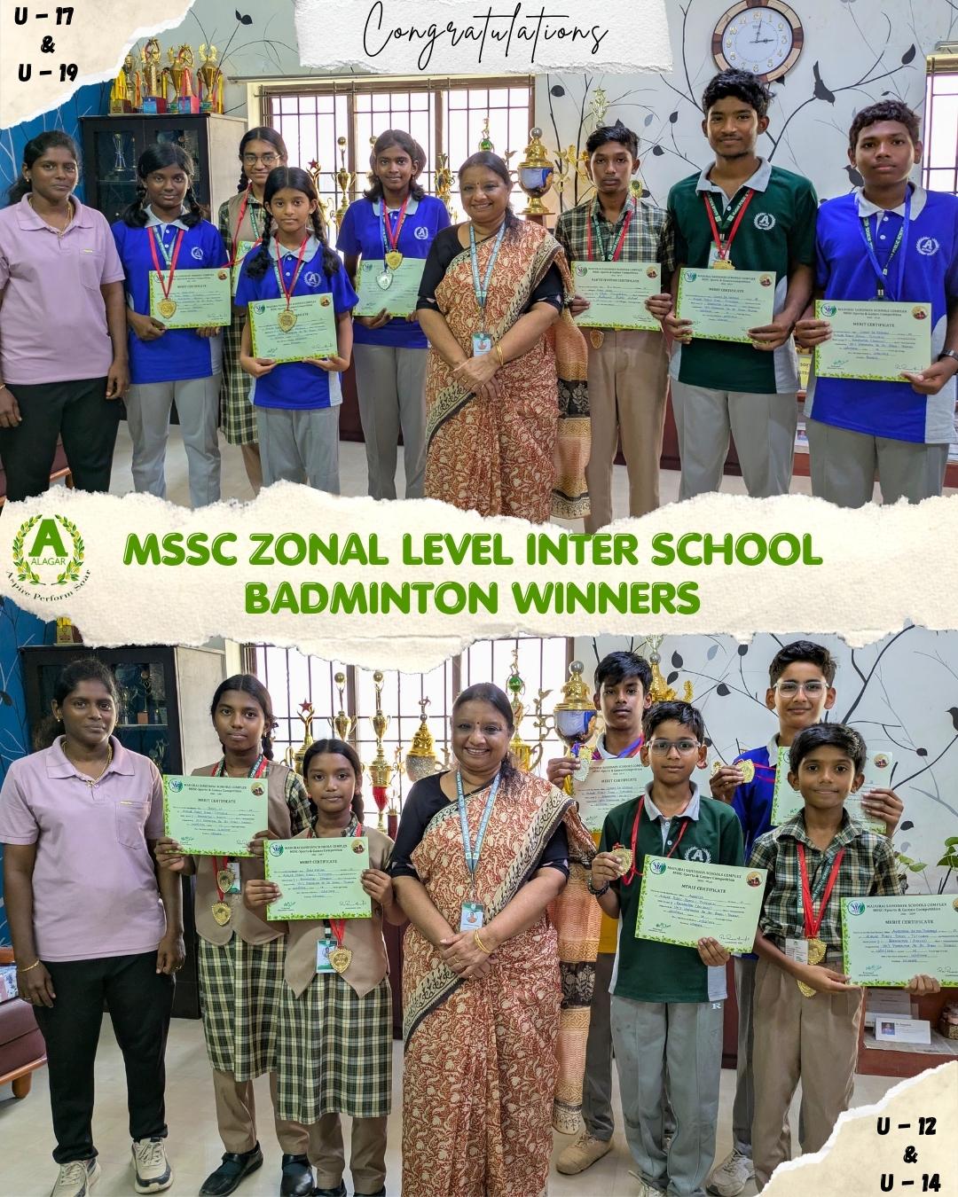 MSSC Badminton Winners