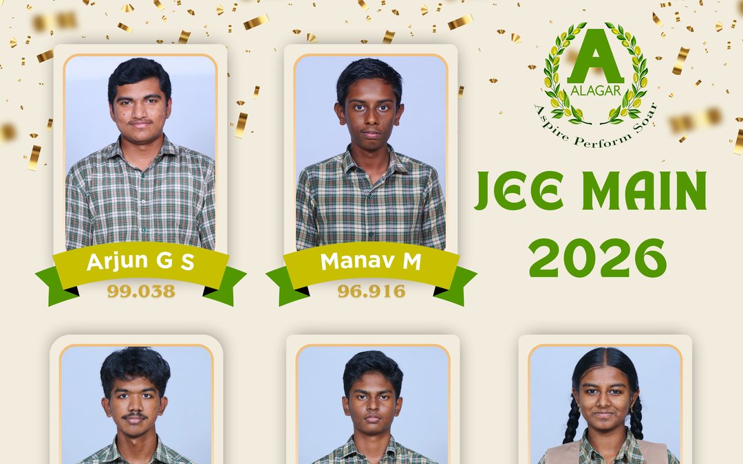 JEE Main 2026 qualifiers from Alagar Public School